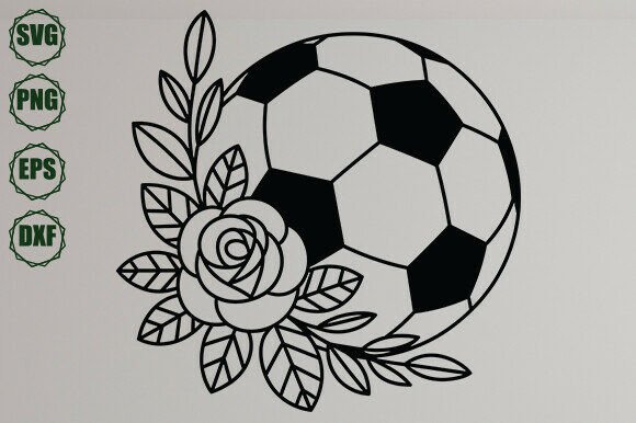 A Soccer Flower SVG Graphic for Craft-Based Branding