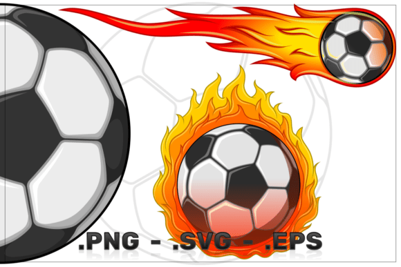 Burning Soccer Ball S Vector: Graphics & Illustrations