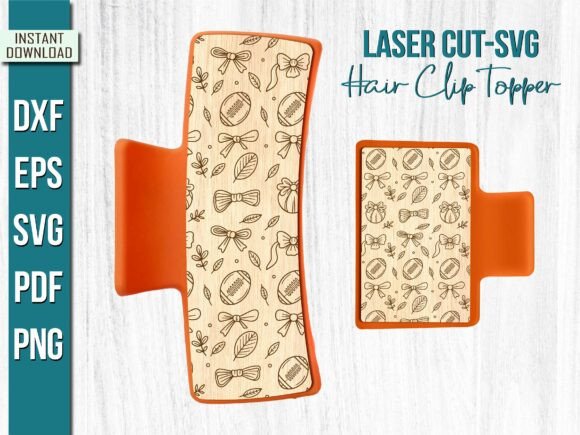 Crafting with Laser Graphics: Football Soccer Pattern Hair Clip Topper