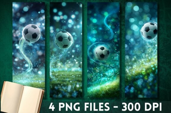 Glowing Soccer Ball Field Sport Bookmark