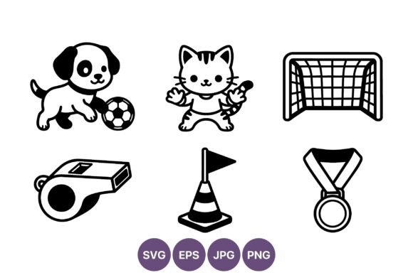 How This Soccer Pet Line Art Set Can Boost Your Digital Shop