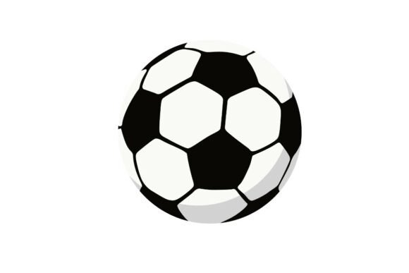 Shaded Soccer Ball: Graphic Design for Crafts & Branding