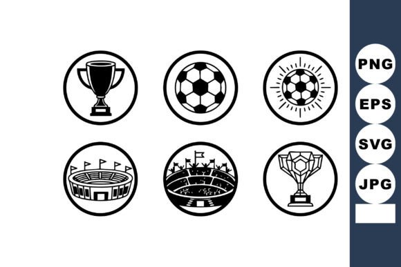 Soccer Icons: Bold Graphics & Illustrations for Crafters