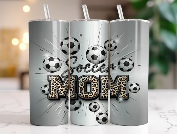 Soccer Mom 20oz Tumbler Wrap Sublimation Graphics
