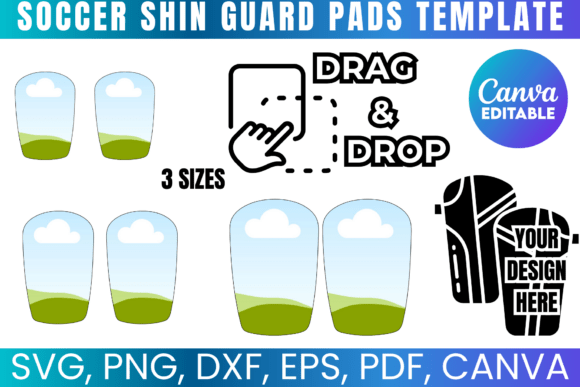 Soccer Shin Guard Pads Graphics & Print Templates