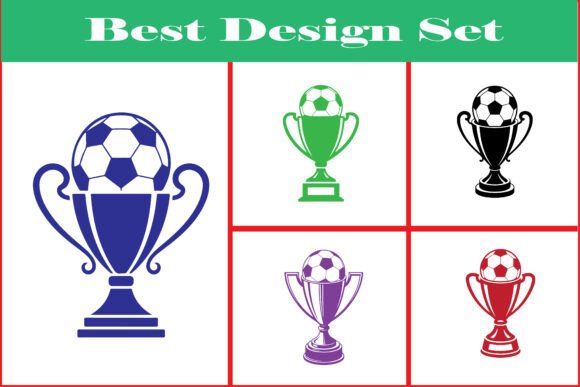 Soccer Trophy SVG Bundle Cut Files for Graphics & Crafts