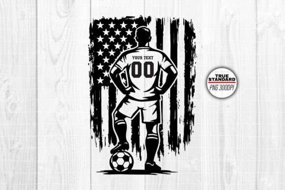 US Soccer Player Graphics for Crafts & Product Design