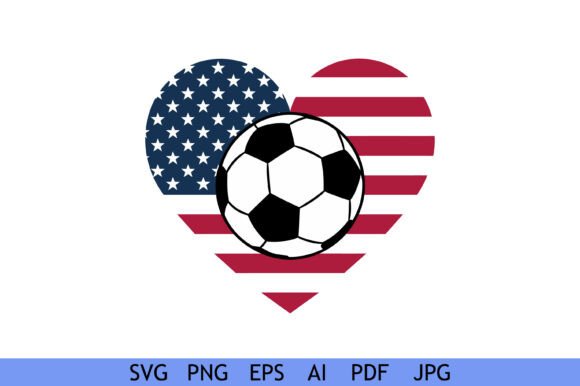 USA Flag Heart Soccer Design: Graphics & Crafts Review